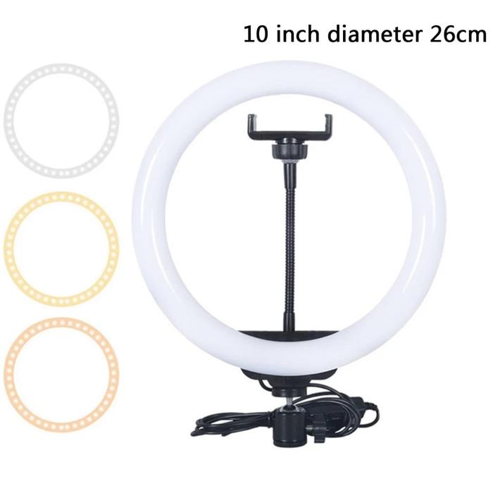 Gambar Tripod Stand Phone Holder Hp camera RingLight 1,3Meter Good Quality - RingLight26cm dari Faith Trust undefined Tokopedia