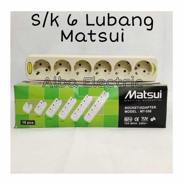 Gambar Stop Kontak Lubang Matsui 1L 2L 3L 4L 5L 6L Kuningan SNI Lobang Murah - 6 Lubang dari Albasia elektrik undefined Tokopedia