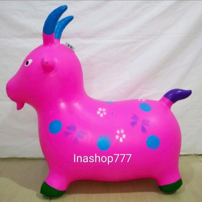 Gambar Animal Jumping music karet motif Kambing (SNI) / Mainan Kuda Kudaan - Pink dari Grosir Toys undefined Tokopedia