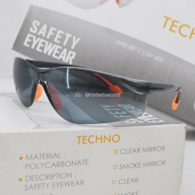 Gambar Kacamata Safety Techno Hitam/Putih - Hitam dari Awan-Safety undefined 5 Tokopedia