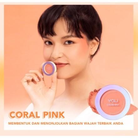 Gambar YOU On Colorland Me Blush On Focus - Coral Pink dari Toko Qianzi undefined Tokopedia