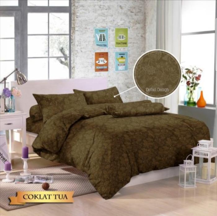 Gambar Bedcover Set Sprei Bedcover Seprei Jacquard Emboss Aesthetic Single Si - COFFE, King dari Agusfitriolshop undefined Tokopedia