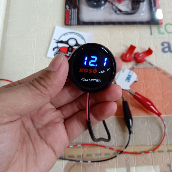 Gambar voltmeter koso bulat - Biru dari Scooteraja undefined Tokopedia