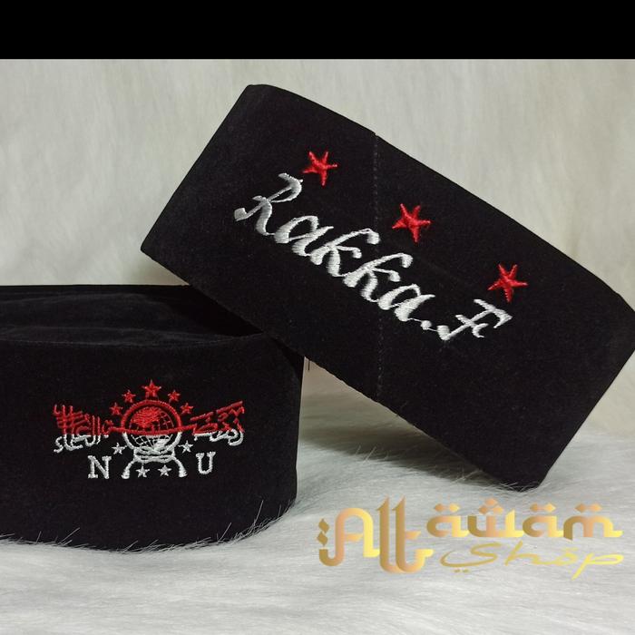 Gambar Peci Nu Merah Putih Free Bordir Nama - 1, Nama Sisi Kiri dari Altawam10 undefined Tokopedia