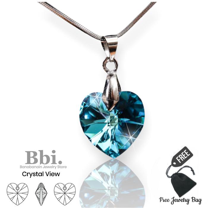 Gambar Kalung Titanium Wanita Hati Biru liontin Hati Biru Anti Karat KKSHB - hati biru dari GAWUNG CLASSIC undefined Tokopedia