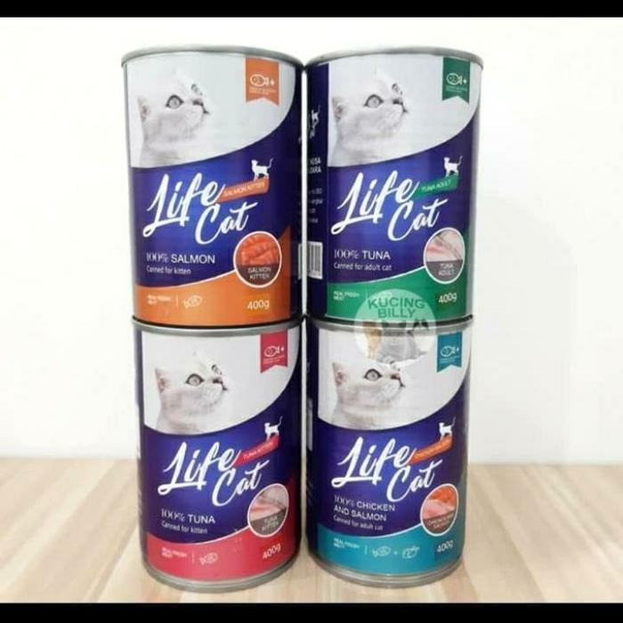 Gambar MAKANAN KUCING LIFECAT KALENG 400 GRAM / LIFE CAT KALENG 400GRAM - TUTUP KALENG dari RIVERSIDE PETSHOP undefined Tokopedia