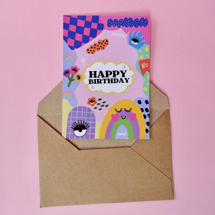 Gambar Pre Order Greeting Card Cloky Cactus - Bday dari Cloky Art Studio undefined Tokopedia