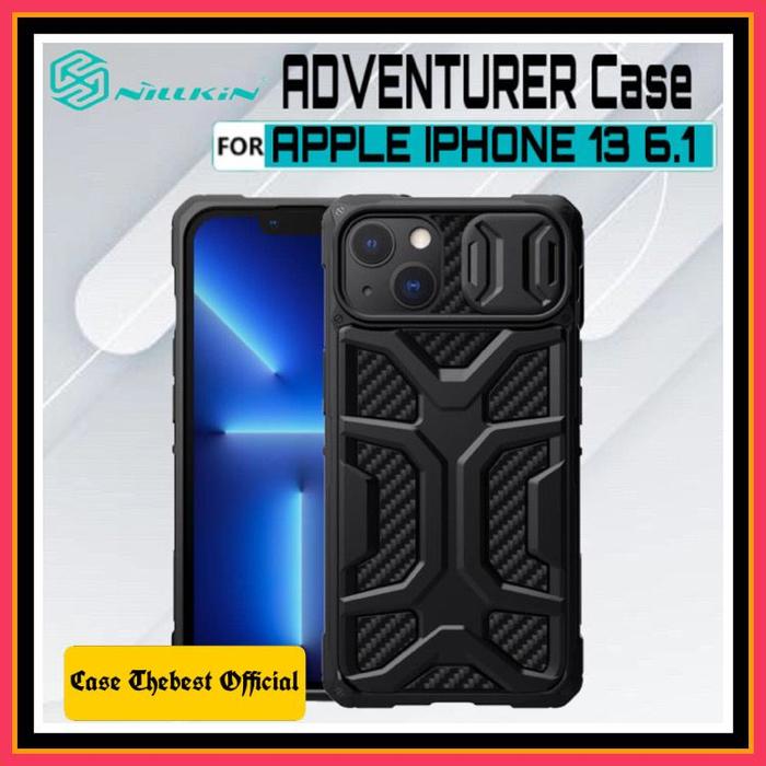 Gambar IPHONE 13 / PRO / MAX / MINI NILLKIN ADVENTURER HARD SOFT CASE COVER - Hitam, 13 6.1 dari Case Thebest undefined Tokopedia