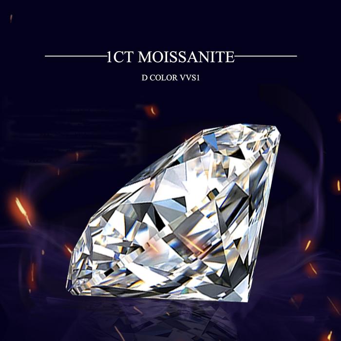 Gambar Batu Berlian Asli Moissanite Sparkling Sertifikat - 2crt dari Central Grosir Gemstone undefined Tokopedia