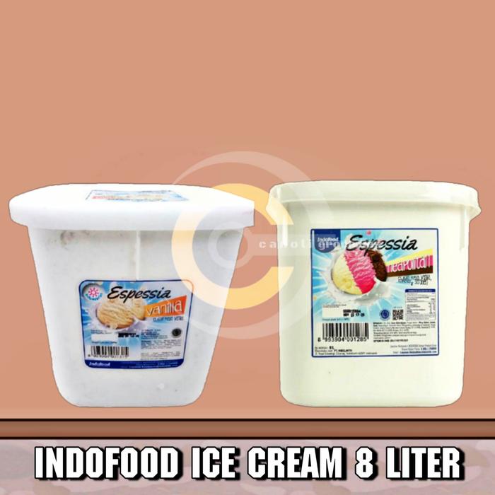 Gambar indofood ice cream 8 liter / indo ice cream - Vanilla dari Canoli Groceries Bandung undefined Tokopedia