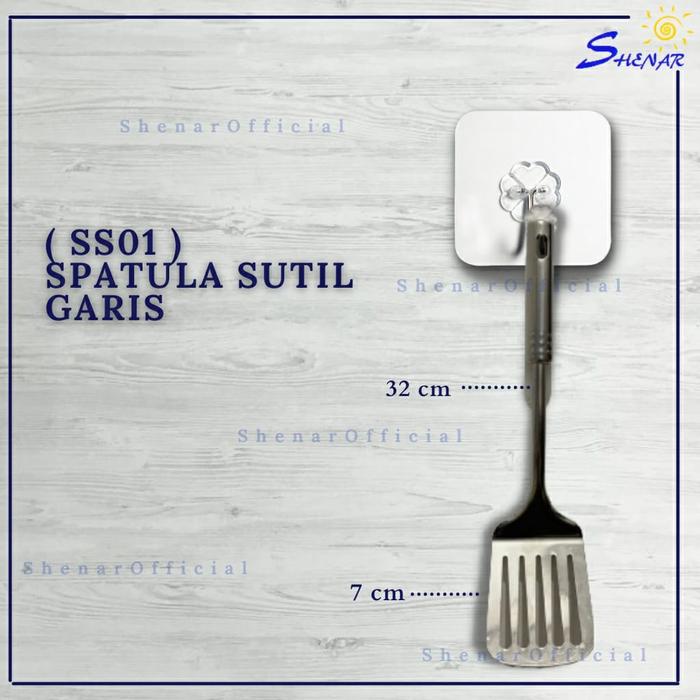Gambar SHENAR SPATULA SUTIL STAINLESS ANTI KARAT/ SPATULA UTENSIL - SUNTIL GARIS dari MEDAN SERBAUNIK undefined Tokopedia