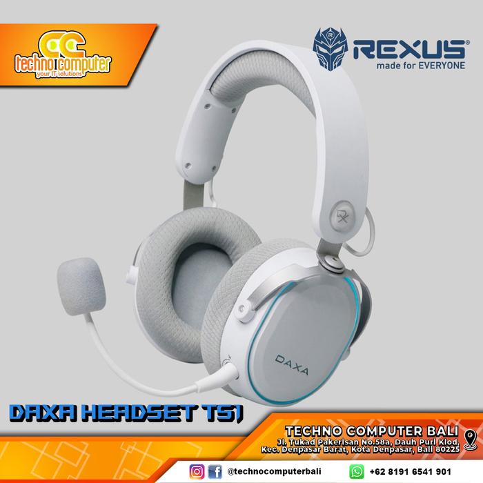 Gambar Rexus Headset Gaming Wireless Daxa TS1 - Putih dari Techno Computer Bali undefined Tokopedia