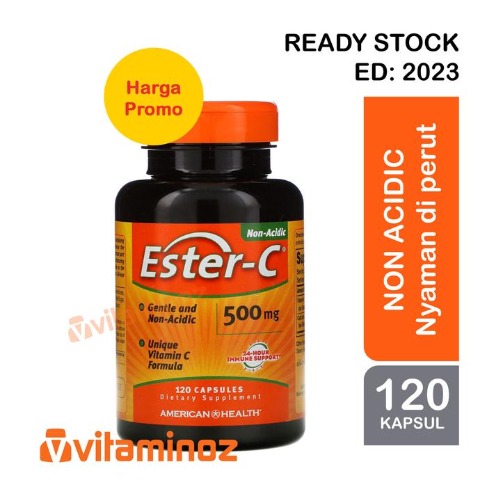 Gambar American Health, Ester C 500 mg Citrus atau Tanpa Citrus -120 kapsul - Tanpa Citrus dari VitaminOz undefined Tokopedia
