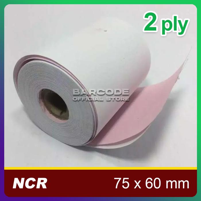 Gambar Kertas Struk Kasir 60 x 75 mm - 2ply - Rangkap 2 dari Barcode Store Solutions undefined Tokopedia