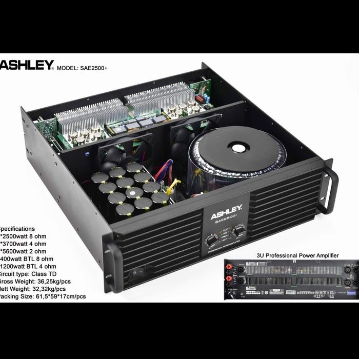 Gambar Power amplifier ashley SAE2500+ sae 2500 + original dari SinarSakti Elektronik undefined Tokopedia