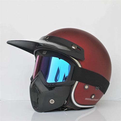 Gambar helm helem bogo cargloss pet panjang kaca google pria wanita dewasa - pet panjang, L dari Hyo official store undefined Tokopedia