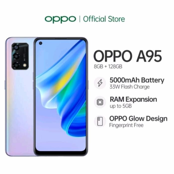 Gambar oppo a95 8/128gb garansi resmi termurah - aurora dari Ge2gadget undefined Tokopedia