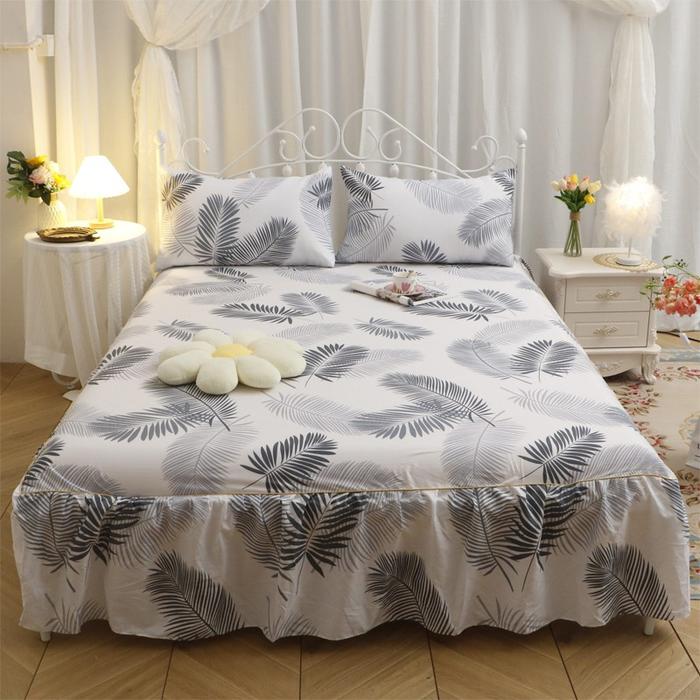 Gambar Xxmake Sprei Pola bulu yang indah Bantal Bed Set Tiga Potong - Bulu putih, 90cm * 200cm dari XXMAKE undefined Tokopedia