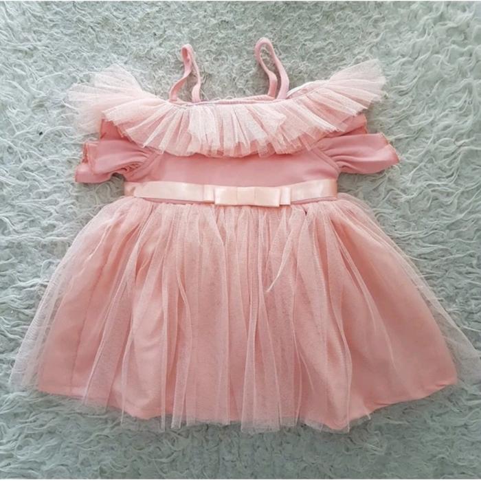 Gambar [ Seven Bright Baby] Sabrina Dress Tutu 1 - 2 Tahun Bahan Adem Nyaman - 1 - 2 Tahun, Merah Muda dari Sevenbrightbabystore undefined Tokopedia