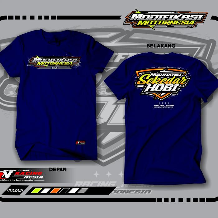 Gambar kaos modifikasi kaos racing / kaos Thailook /kaos sablon - Biru, XL dari MM_nesiaConcept undefined Tokopedia
