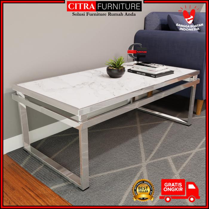 Gambar Citra Furniture Meja Tamu Marmer Rangka Stainless MP - Meja Putih dari Citra furniture Kota Administrasi Jakarta Pusat Tokopedia