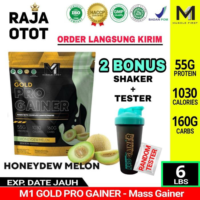 Gambar Muscle First Gainer 6 Lbs M1 Mass Gainer 6Lb BXN ON Serious Mass RSP - HONEYDEW MELON, Shaker + Tester dari RAJA OTOT ID undefined Tokopedia