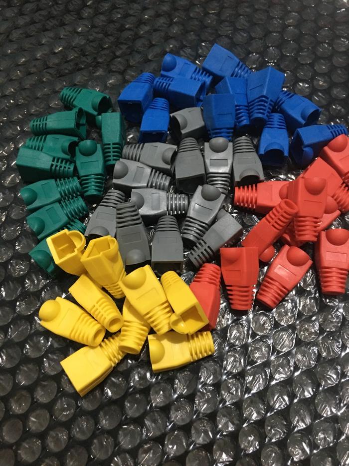 Gambar Plug Boot Rj45 Isi 50pc - Karet Konektor UTP - Pelindung Rj45 ISi 50pc - Biru dari LOKUI STORE undefined Tokopedia