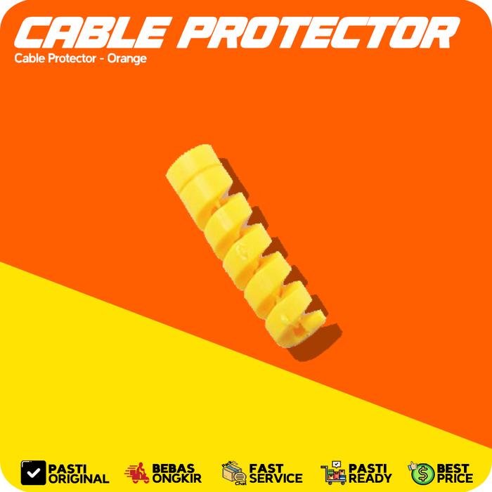 Gambar Pelindung Kabel Compatible For iPhone iPad Macbook Twist Cable Protector Saver - Orange dari Patchworks-OfficialStore undefined Tokopedia