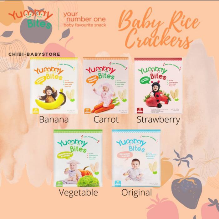 Gambar YUMMY BITES RICE CRACKERS ORIGINAL 25G dari All In One Shop 2018 undefined Tokopedia