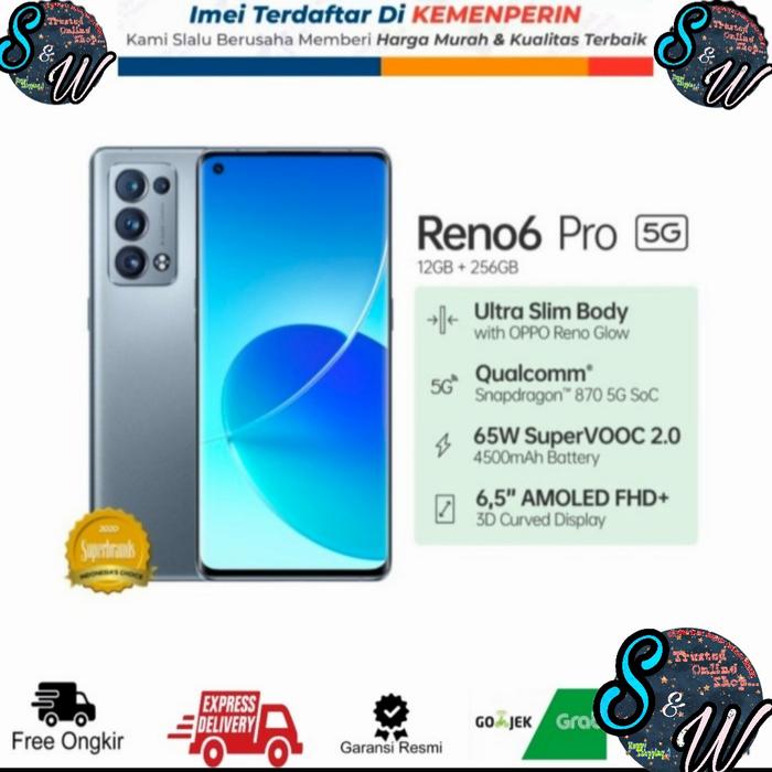 Gambar OPPO Reno 6 5G Pro Smartphone 12GB/256GB Garansi Resmi - Lunar Gray dari S&amp;W Gadget undefined Tokopedia