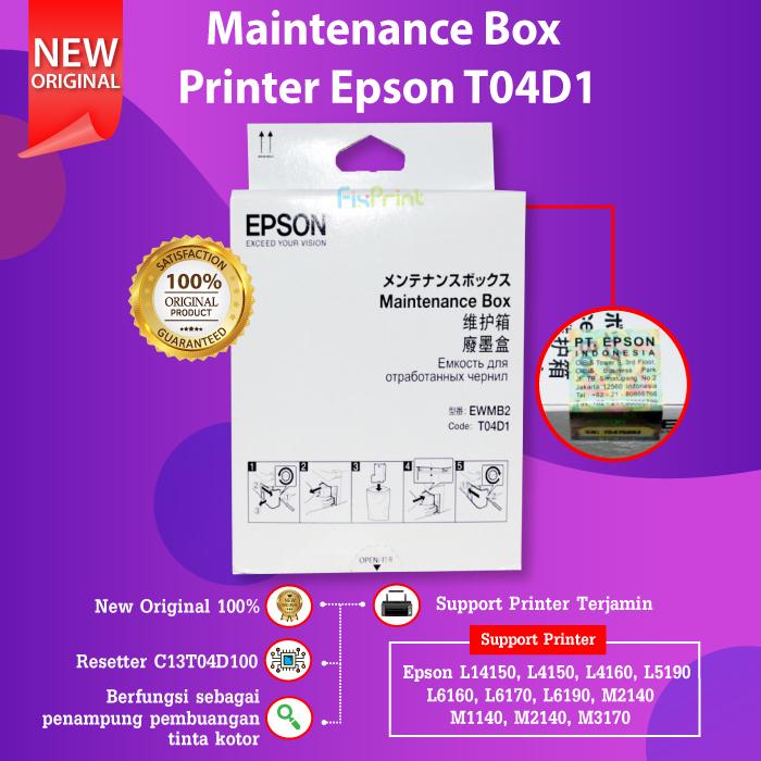 Gambar Epson T04D1 Maintenance Box Printer L6490 M1140 M2140 M3170 L14150 - Original dari FixPrint Indonesia undefined Tokopedia