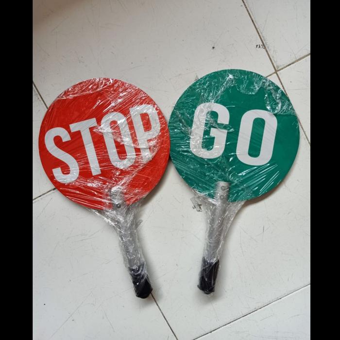 Gambar Rambu Parkir Stop & Go tangan Diameter 20 cm Dan 24 cm ( bisa Custom ) - Diameter 20 cm dari Safety Z undefined Tokopedia