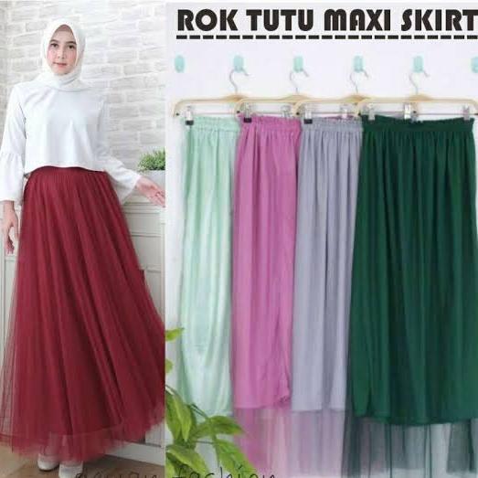 Gambar rok tutu maxi skirt | COD - Merah Muda, All Size dari hanif tikshop undefined Tokopedia
