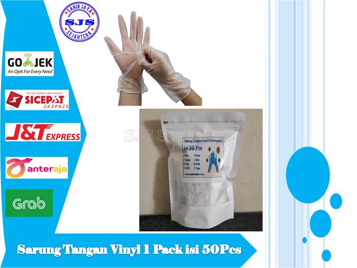 Gambar Sarung Tangan Vinyl Transparant Free Powder Foodgrade Glove Vinyl - 50pcs, L dari SJS Supplier undefined Tokopedia