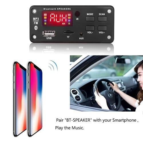 Gambar Kit Modul Mp3 Player Bluetooth Wireless 5.0 Module Decoder Speaker Audio Board Car Digital Display Led LCD Red - MODEL 1 dari SINAR CERIA ELEKTONIK undefined Tokopedia