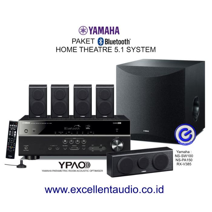 Promo Paket Yamaha RXV385 RXV385 NS PA150 NS SW100 bluetooth home theatre Cicil 0 3x Jakarta