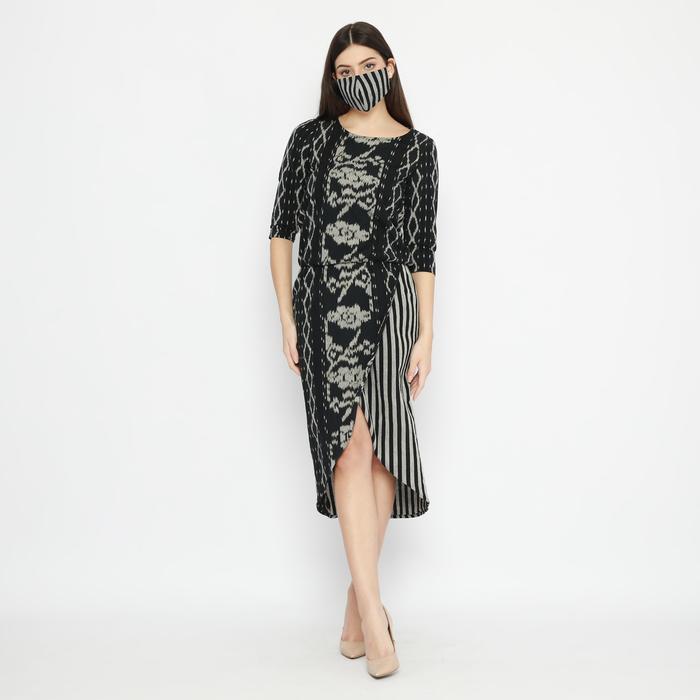 Gambar KI Dress Clarissa Layla Pink - Hitam, 6 dari KainIndonesiaCo undefined Tokopedia