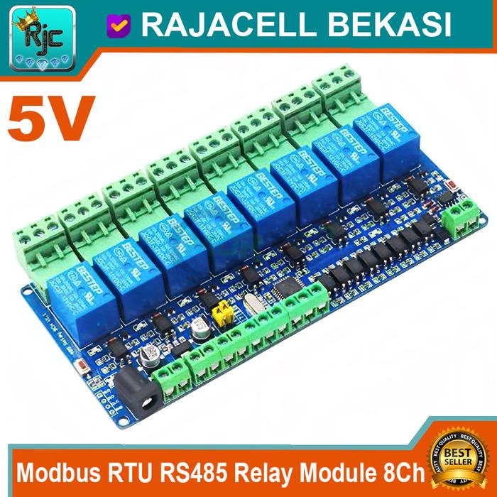 Gambar Modbus RTU RS485 Relay Module 5V 12V 1 2 4 8 Channel TTL Communication - 8 Channel, 12V dari Rajacell Bekasi undefined Tokopedia