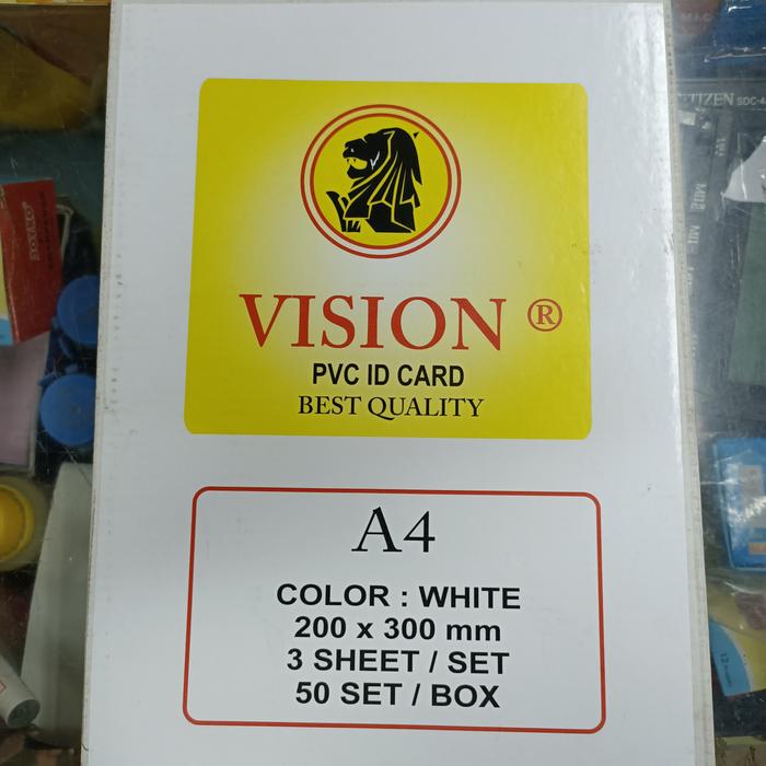 Gambar PVC Bahan ID card Instant 50 set Amanda / Material ID Card - Packing Vision dari Mulia Karya MK undefined Tokopedia