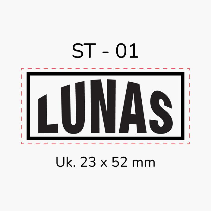 Gambar Stempel Flash / Cetak Stempel Lunas / Stemple Asli / Stampel Copy - ST-01, Biru dari Revo Print Shop undefined Tokopedia