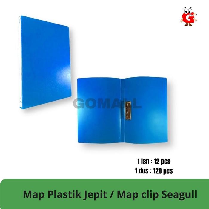 Gambar Map jepit / Map Plastik Jepit / Map clip Seagull - Biru dari gomall.id undefined Tokopedia