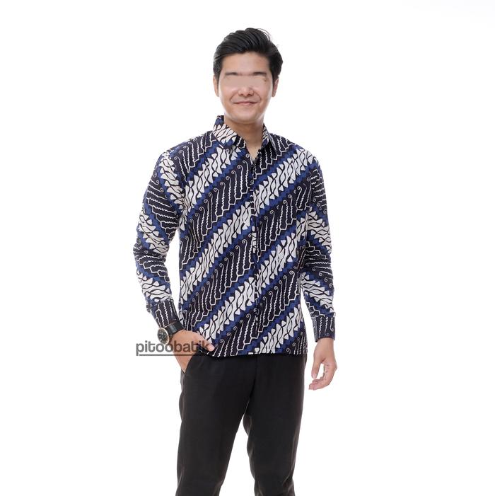 Gambar Kemeja Batik Pria Seno Balung - Batik Pria Berfuring Lengan Panjang - L dari Pitoo Batik undefined Tokopedia
