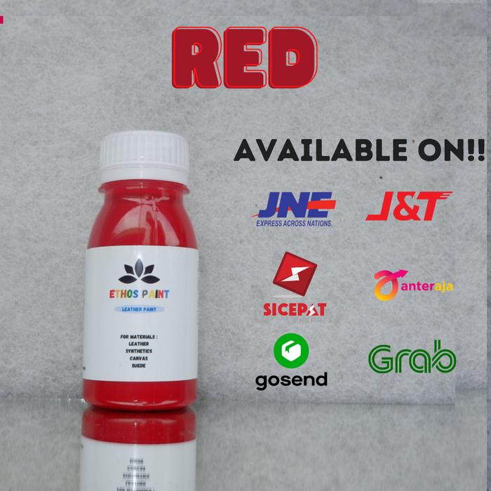 Gambar Cat Sepatu TasJokSetirMobilJaket Yang Berbahan Kulit,Canvas,Sintetis - RED 60 ML dari Ethoss paint undefined Tokopedia