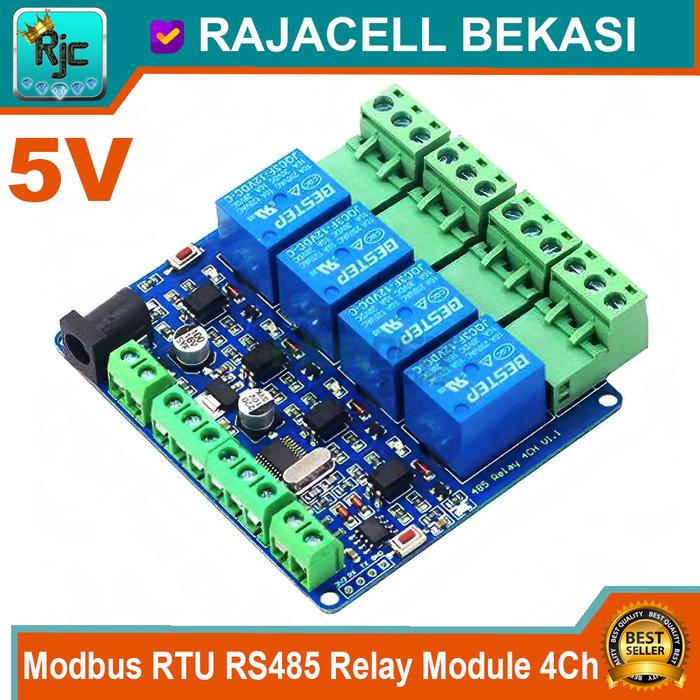 Gambar Modbus RTU RS485 Relay Module 5V 12V 1 2 4 8 Channel TTL Communication - 4 Channel, 12V dari Rajacell Bekasi undefined Tokopedia
