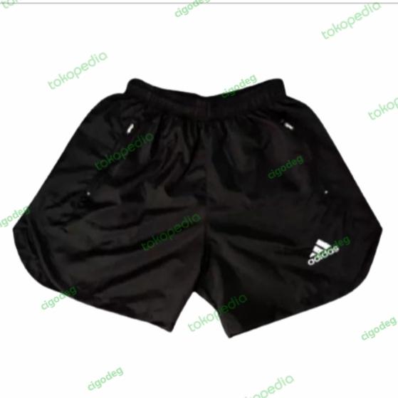 Gambar celana running pria pendek hitam Adidas parasut - navy, M dari cigodeg undefined Tokopedia