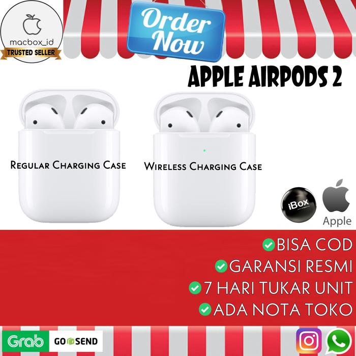 Jual Apple AiRPODS 2/AiRPOD 2/AiRPODS Gen 2/2nd Wireless/Regular Resmi iBox  - Charging Case, Resmi Inter - Jakarta Pusat - MacBox id | Tokopedia
