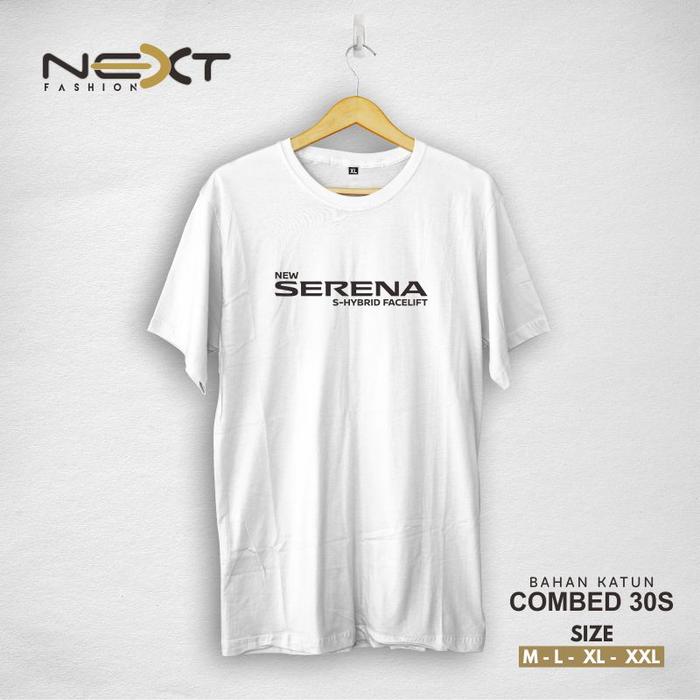 Gambar Kaos Baju Mobil Serena Kaos Otomotif Kaos Distro Combed 30s - Putih, L dari Next Apparel undefined Tokopedia