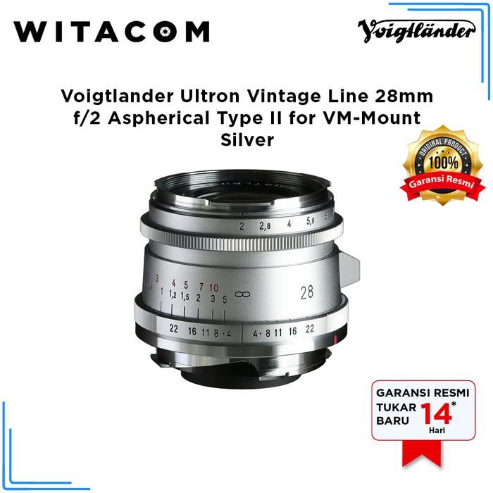 Gambar Voigtlander 28mm F2 Ultron Vintage Line Aspherical Type II VM - silver dari Witacom undefined Tokopedia