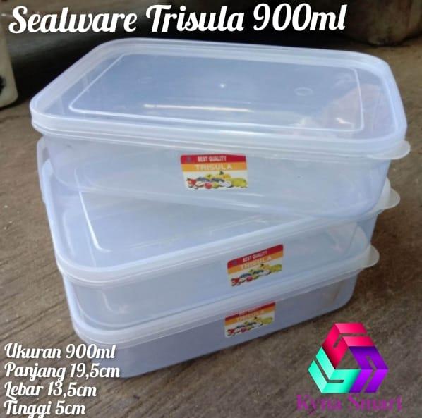 Gambar GROSir @12 Lunch Box / Sealwaer / Bekal / Toples Trisula 900 ml dari Kyna Smart undefined Tokopedia