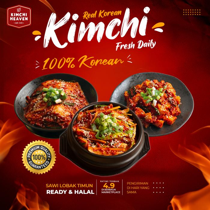 Gambar Fresh Korean Kimchi Mix (sawi. lobak. timun) per 100g HALAL - FRESH dari Kimchi heaven_NEW undefined Tokopedia